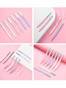 3/2/1-Pack (Random Colors) Dermaplaning Tool For Women – Multipurpose Facial Razor & Exfoliating Trimmer – Cut-Resistant Design For Facial Hair – Portable Travel Beauty Tool – Beginner-Friendly Professional Makeup Accessory - Multicolor - View 6