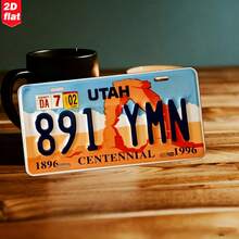 2D Flat Vintage Utah Metal Sign, 11.8X5.91 Inches, Text And Utah State Outline Design - Durable 2D Decor, Suitable For Home, Bar, Library (Random Style) - A - View 5