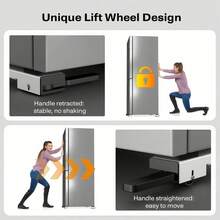 2 Adjustable Washing Machine Mobile Bases - Furniture Dolly With Locking Wheels, Also Suitable For Refrigerator And Other Appliances | Convenient Mobile Trolley For Moving Home Appliances, Stainless Steel Bracket - Adjustable, Shock-Absorbing, Suitable For Washing Machines, Refrigerators And Laundry Equipment, Rust-Proof, Suitable For Graduation Gifts, Bachelor Party Gifts, Bridesmaid Gifts, Father's Day Gifts, Halloween Decorations - Multicolor - View 9