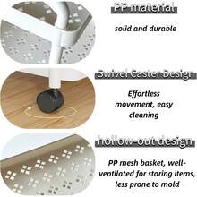Portable Shopping Carts - White - View 4