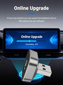 XUDA 2026 新款 2-in-1 無線 CarPlay / Android Auto 超迷你轉接器，2.4-5.0 GHz WiFi6 車載轉換器，有線轉無線，快速自動連接智能盒，無延遲，緊湊設計，時尚便攜，小巧精緻，附 USB/USB-C 接口，無電池 - B - 查看 6