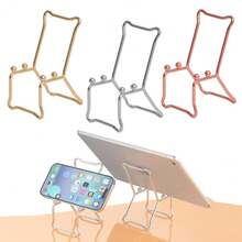 Multifunctional Desktop Chair Metal Phone Stand Cute Holder Desktop Watching Movies Live Streaming Phone Stand Compatible With Samsung, Apple 17, 16, 15, 14, 13, 12, 11, Pro, Pro Max, Plus - A - View 1