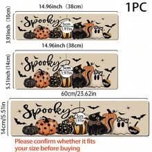 1pc Halloween Ghost Black Cat Pattern, Non-Slip Rubber Faucet Splash Guard, Bathroom Faucet Splash Guard, Mud Guard, Moisture-Proof Non-Slip Faucet Pad, Kitchen Countertop Accessory. Protect Your Kitchen Countertop. - Multicolor - View 7