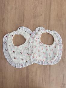 New Style Ruffle Edge Cotton Gauze Bibs For Baby, Infant Drool Bibs, Class A - Multicolor - View 10