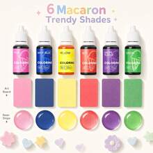 Liquid Decorating Pigment Collection, Vibrant Multi-Tone Color Kit For Baking Decoration Sets, Dessert Decor Projects, Party Styling, Surface Ornament & DIY Handcraft Art Supplies - Multicolor - View 5