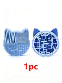 2-In-1 Silicone Makeup Brush Cleaning Pad With Brush Drying Rack, Portable Cat-Shaped Makeup Brush Cleaning Pad, Manual Makeup Brush Cleaning Machine - Multicolor - View 13
