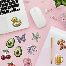 Shimmer Flake Disco Themed Sticker Pack 50 Sheets Western Aesthetic Waterproof Decoration For Suitcase Journal Phone Case Craft - 50 PCS - View 7