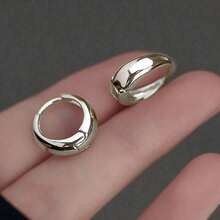 1pc Teardrop Ear Cuff, High-End Texture Minimalist Women's Earring, Suitable For Daily Commute And Workplace Wear - Silver - View 6