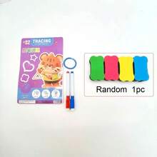 32-Page Reusable Magic Practice Notebook Set, Includes 2 Pens And 1 Eraser Board, Whole Brain Development Training, Pen Control Training And Drawing Education Workbook, Learn Writing Skills, Paper Material, Educational Workbook, Colorful Pages, Durable Binding - A - View 12