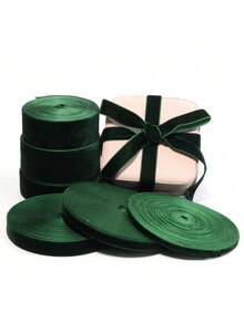 Single-Sided Non-Stretch Colorful Velvet Ribbon, Bow DIY Clothing Christmas Decoration Ribbon, Gift Box Packaging Decoration Ribbon, Clothing Accessories, Suitable For Wedding Decoration, Birthday Holiday, Rose DIY Handmade Ribbon - B - View 9