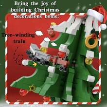 Christmas Micro Particle Building Blocks, Santa Claus Snowman Christmas Tree Reindeer Assembly Blocks, Children's Educational Handmade Puzzle Toys, Holiday Gift Small Decor - Multicolor - View 4