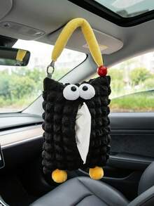 2pcs Car Tissue Box Holder, Cute Monster Hanging Design, Suitable For Car Seat Decoration, Car Interior Tissue Box, And Bedroom & Living Room Tissue Storage - Multicolor - View 6