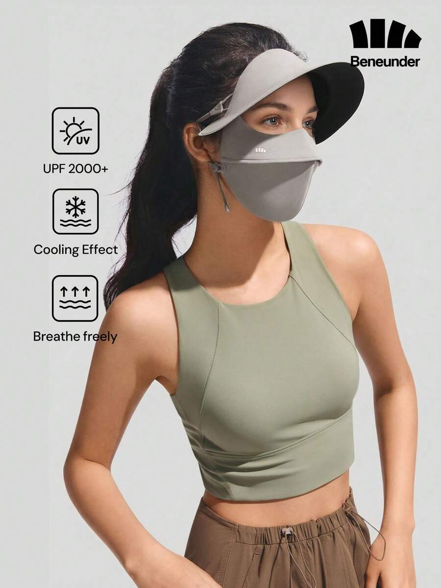 Beneunder Brimmed Extreme Sun-Protection Face Mask MP343 - Grey - View 1
