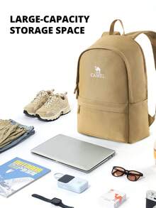 CAMEL CROWN Ransel Komuter Kasual dan Sporty, Tas Ringan untuk Perjalanan, Aktivitas Luar Ruangan, dan Mendaki - Batok kelapa - View 5