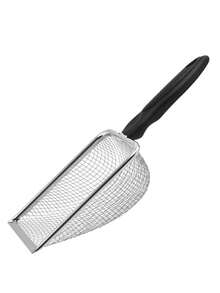 1pc Stainless Steel Cat Litter Scoop With Fine Mesh Handle, Durable Pet Poop Scoop, Suitable For Cats, 2 Different Sizes Of Filters - For Clumping And Non-Clumping Cat Litter Pet Cleaning Tool - View 7