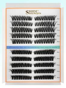 SHIDISHANGPIN 180pcs/Box Dense Voluminous Curl Eyelash Clusters 8-16mm Fluffy Multi-Layer D Curl DIY Lash Extensions Lightweight Comfortable Eye-Enhancing Suitable For Women's Daily And Glamorous Makeup Occasions - D - View 6