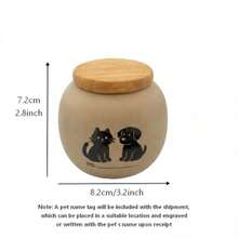 Wide Inner Chamber Sealed Pet Cremation Urn, Can Store Ashes, Bone Fragments, Collars, Whiskers And Other Small Accessories, Exquisite And Smooth Body, Providing Deep Consolation And Gift For Pet Owners - Light Grey - View 8