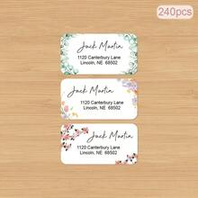 Personalized Floral Theme Address Labels - Customizable Return Address Stickers, Suitable For Letters, Cards And Gift Packages - Perfect For Home Office, Celebrations And Daily Mail - Waterproof And Easy To Apply Customized Labels - Elegant Floral Design Adds A Stylish Touch To Your Mail - Ideal For Weddings, Parties And Special Occasions - High Quality And Durable Address Labels, Meet All Your Mailing Needs, Holiday Calendar - Style D - View 43