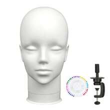 Wig Mannequin Stand, Display Mannequin Head, Hair Styling Tool Mannequin Head, Includes Mannequin Pins And Small Stand, Halloween - View 6