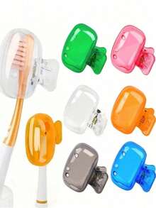 1/3pcs Travel Electric Toothbrush Head Protective Cover, Brush Head Storage Box, Portable Plastic Clip-On, Universal For Home And Travel Use (Random Color) - A - View 9