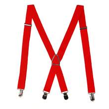 1pc Women's 2.5cm Wide Adjustable Suspenders, 4 Clips Clothing Accessory - Multicolor - View 4