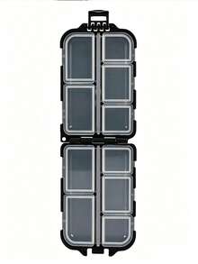 便攜式雙層藥盒－每日3餐藥物分裝器與每週藥丸收納盒，附提醒功能；大容量密封防潮儲存盒，10格分隔 - 查看 10
