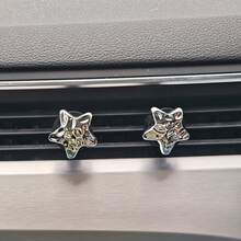 4pcs Electroplated Star Air Vent Clip, Luxury Fashion Lightweight, Cute Holiday Gift, Fragrance-Free (Fragrance Pad Not Included) - Electroplated Stars - View 7
