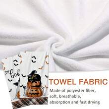 2/4/48pcs Halloween Series Ghost Pumpkin Hey Boo Pattern Printed Kitchen Towels - Super Soft, Absorbent Polyester Dish And Hand Towels, Perfect For Holiday Decor, Kitchen Decor, Party Decor - Multicolor - View 6