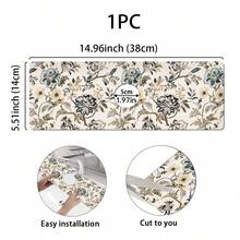 1pc Bohemian Floral Pattern Anti-Slip Faucet Splash Guard Mat, Bathroom Faucet Splash Pad, Mud Guard, Moisture-Proof Anti-Slip Faucet Mat, Kitchen Countertop Accessory. Protect Your Kitchen Countertop. - Multicolor - View 15