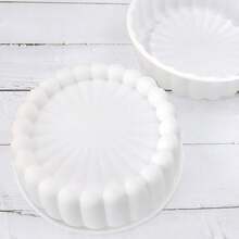 Extra Large Single 100-Fold Round Silicone Cake Mold, Creative 3D French Lace Mousse Cake Pudding Jelly Home DIY Baking Mold, Heat Resistant Easy To Clean Home Cake Making, Party Birthday Cake, Dessert DIY, Mousse Pudding Making Suitable For Mousse Cake French Dessert Mold, Baking Silicone Mold, Cake Baking Pan - Multicolor - View 13