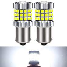 TOAUTO 2PCS PY21W P21 5W 1156 Ba15s 1157 Bay15d P21 5W Bau15s 3 PY21W 48 SMD LED Light For Car Flash Brake Bulbs Lights Reverse Parking Lamp - A - View 12