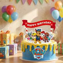 Paw Patrol Birthday Cake Decoration Set Cartoon Cake Topper For Birthday Party Supplies - View 5