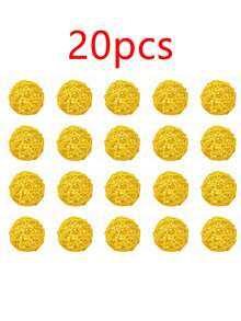1/10/20pcs Rattan Decorative Balls, 3 Colors Autumn Farmhouse Style Decorative Rattan Balls, Suitable For Coffee Table, Wedding Bridal Party Tray, Fireplace Mantel, Vase Centerpiece, Autumn Harvest Thanksgiving, Country Home Tabletop Rattan Ball Bowl Filler, DIY Handmade Decoration - Multicolor - View 13