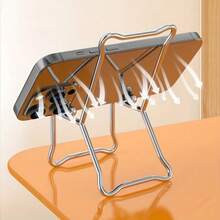 Multifunctional Desktop Chair Metal Phone Stand Cute Holder Desktop Watching Movies Live Streaming Phone Stand Compatible With Samsung, Apple 17, 16, 15, 14, 13, 12, 11, Pro, Pro Max, Plus - A - View 3