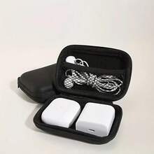 1pc Compact EVA Matte Electronic Product Travel Storage Box, Phone Charger, Cable And Earphone Organizer, Suitable For Back To School Season - Square - View 5