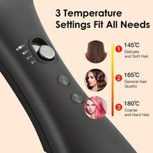 Hatteker 1pc Women's Home Hot Air Styling Brush, Multi-Function Straightening & Curling Comb, Volumizing Hair Styling Brush - Grey - View 5
