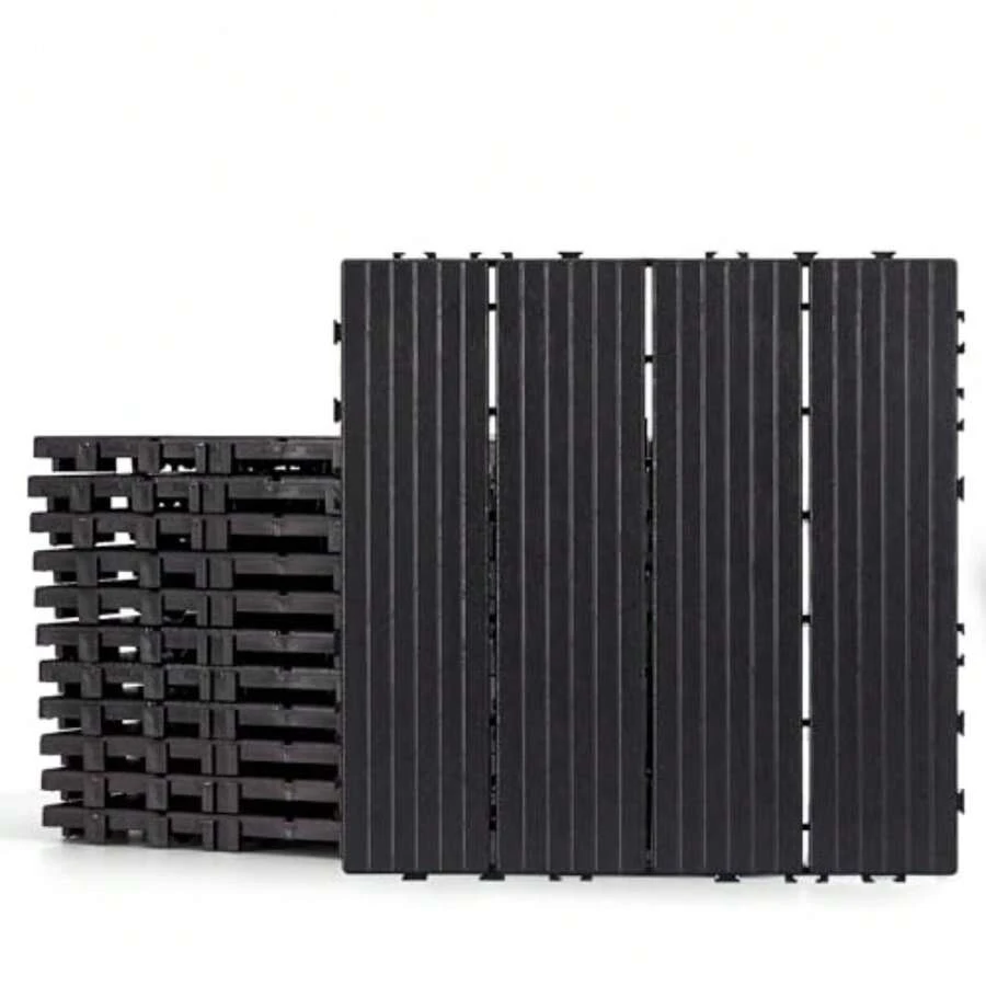 Plastic Flooring - Dark Gray - View 1