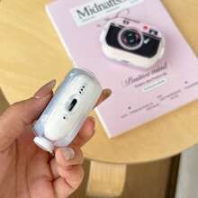 Casing Pelindung Earphone Kamera Retro Kreatif Fashion untuk AirPods Pro 3, Pro 2, Apple 4, 3 New, Generasi 1/2, Lucu dan Minimalis untuk Perempuan - Purple - View 9