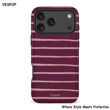 VESPOP Contrast Striped Phone Case, Vintage INS Style Full Coverage Shockproof Protective Cover - For IPhone 18/17/16/15/14/13/12/11 Pro Max/Pro Plus/12 Mini/13 Mini, Compatible With Galaxy S26 S25 S24 S23 S22 S21 Plus Ultra, Compatible With Pixel 8 9 10 PRO - Mixed Color 1 - View 1