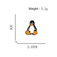 1pc Cute Sitting Cartoon Penguin Enamel Pin, Animal Lapel Badge, Hard Enamel Metal Brooch For Jackets Backpacks Winter Theme Jewelry Gift - Black - View 3