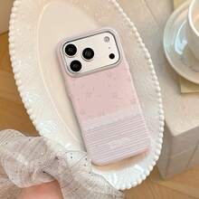 GUCADI Lace Phone Case, Compatible With Apple 17 Pro, 16, Highly Attractive Soft Shell, Suitable For Gentle Fairy, Fashionable, Girly, Creative, Fresh, Niche, Luxury, Ins Style. - Strawberry Powder - View 7