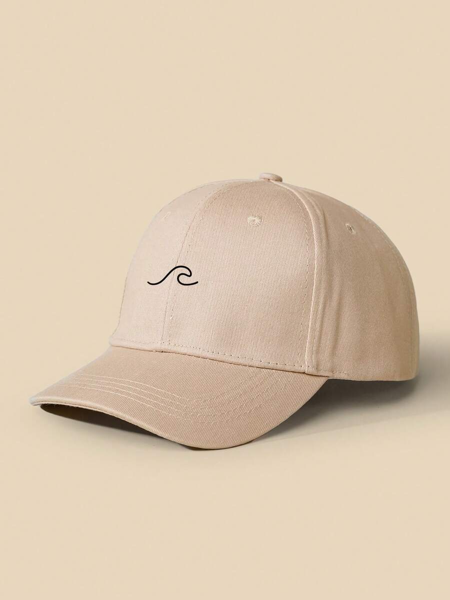 1pc Minimalist Wave Print Adjustable Baseball Cap - Baseball Cap - View 1