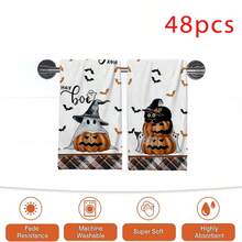 2/4/48pcs Halloween Series Ghost Pumpkin Hey Boo Pattern Printed Kitchen Towels - Super Soft, Absorbent Polyester Dish And Hand Towels, Perfect For Holiday Decor, Kitchen Decor, Party Decor - Multicolor - View 14