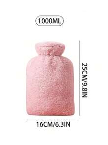 Luxury Plush Removable & Washable Double-Layer Hot Water Bottle, Suitable For Warming Abdomen, Body And Hands, Office Hand And Foot Warmer, Christmas Gift, Back To School Gift - Multicolor - View 13