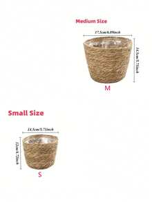 3 buah Pot Tanaman Anyaman, Wadah Tanaman Minimalis Warna Polos, untuk Penggunaan Rumah + 4 buah Pot Tanaman Anyaman Baru - pot bunga - View 14
