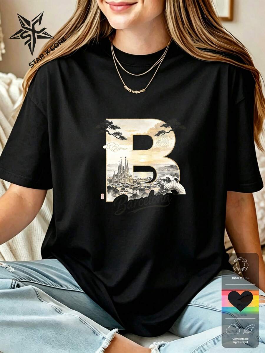 Women T-Shirts - 黑色 - 查看 1