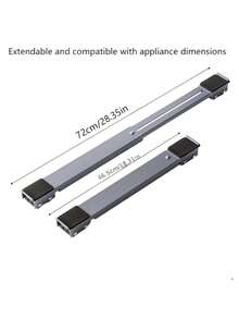 [Adjustable Height Stand] Stable Solution For Moving Appliances! Refrigerator And Washing Machine Adjustable Height Base, Supports Up To 800 Lbs, Equipped With 24 Silent Casters And Locking Mechanism, Expandable Bracket, Perfect For Moving - A - View 6