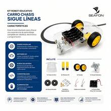 Kit Robot Educacional Carro Chasis Seguidor Sigue Lineas - 1 - Ver 4