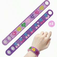 2 Sets 5D DIY EVA Diamond Painting Bracelets, Rhinestone Bracelet Handmade Kit, Mosaic Gemstone Sticker Bracelet Making Set, Creative Handmade Art Decor Gift - Sets - View 6