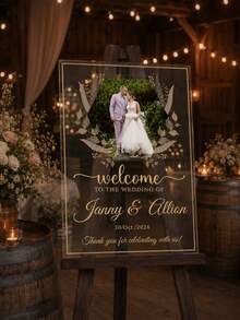 Wedding Welcome Sign, Wedding Eve Welcome Sign, Modern Wedding Entrance Sign, Acrylic Sign, Wedding Decor, Wedding Gift - Multicolor - View 7
